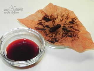 Beet powder aqueous macerate and remains in coffee filter