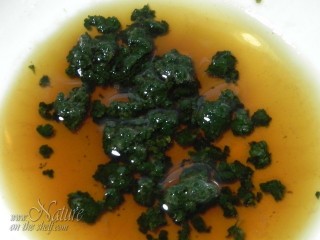 Curdled nettle chlorophyll extract