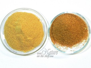 Fine and coarse homemade orange zest powder