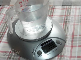 Weighing distilled water
