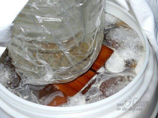 Foam on the surface of sauerkraut during fermentation