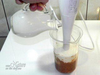 Making of homemade fruit yogurt