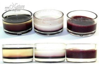 Suspension of beet powder in oil melted butter and solid butter Suspension of beet powder in oil melted butter and solid butter